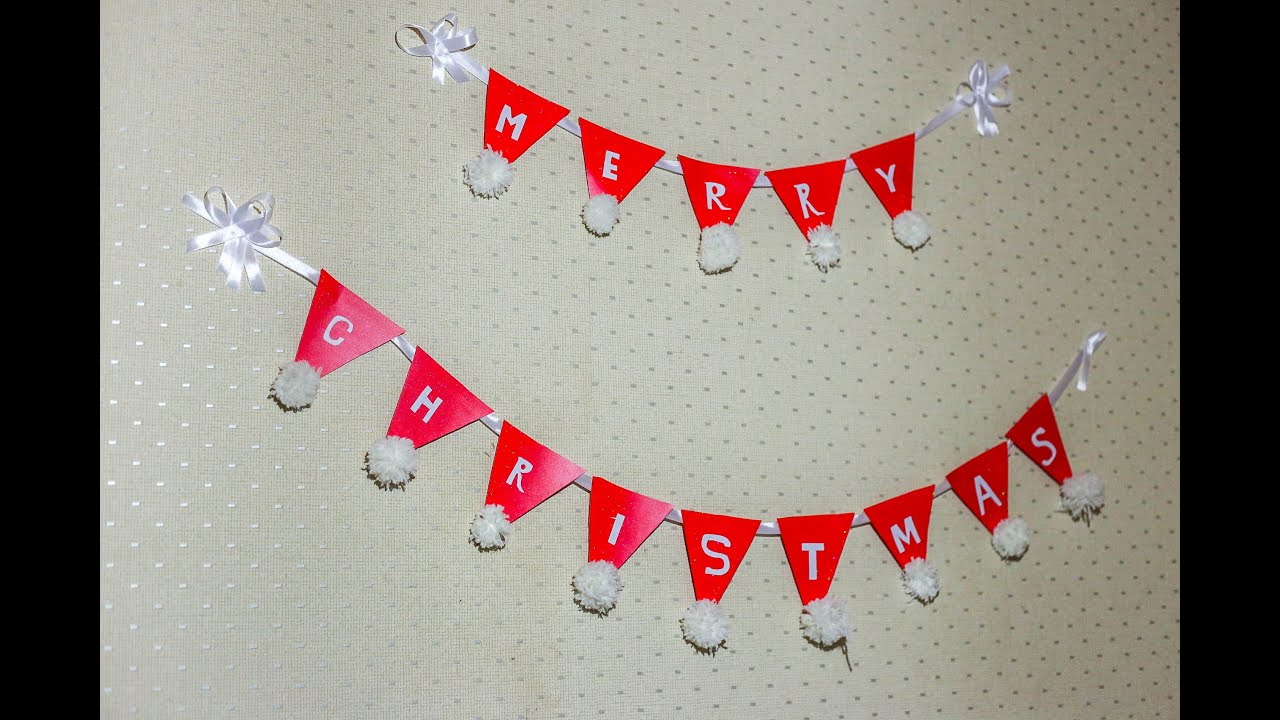 DIY MERRY CHRISTMAS BANNER