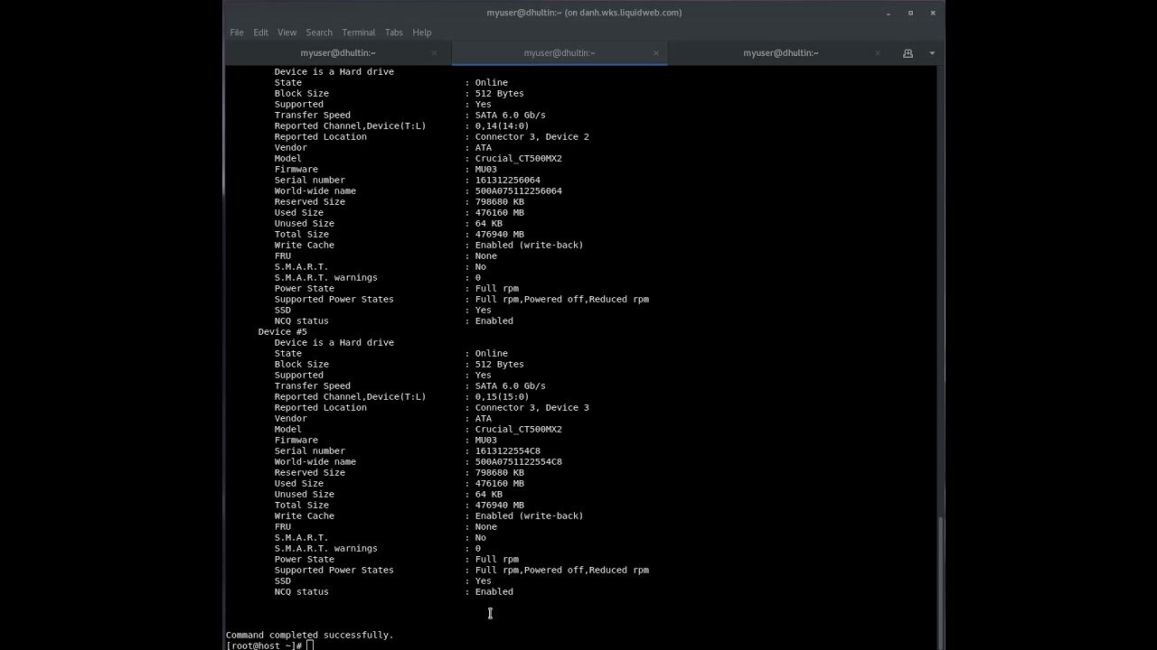 Failed disk Adaptec RAID repair on Rackmount server running Linux