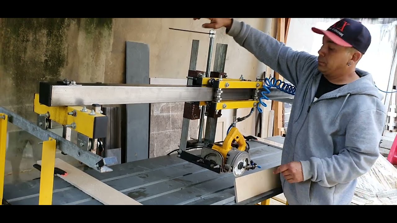 todas as funções da máquina de cortar porcelanato,  em detalhes