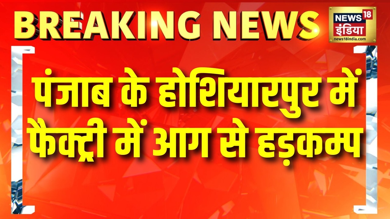 Panic due to fire in a factory in Hoshiarpur, Punjab | Punjab News | Hoshiarpur News | Viral Video