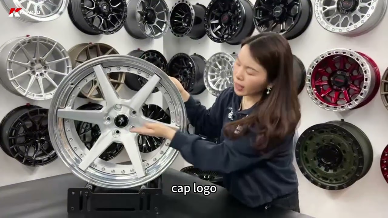 Two Piece Forged Alloy Wheels | Brushed Silver Center + High Polished Lip | KIPARDO Custom Rims