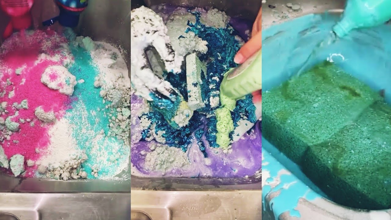ASMR sink cleaning overload // pool cleaning// sponge squeezing