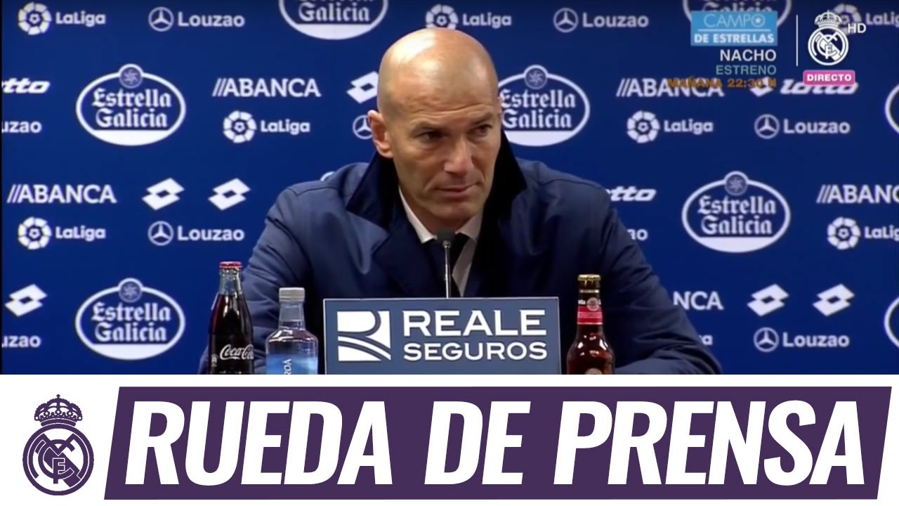 Rueda de prensa de Zidane tras la victoria en Riazor