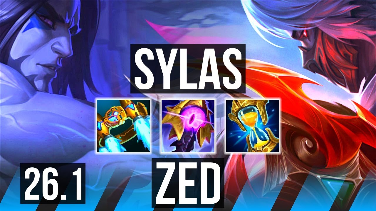 SYLAS vs ZED (MID) | 49K damage | KR Master | 26.1