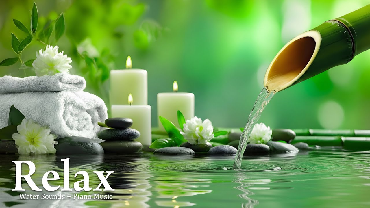 Healing Piano & Soft Water Ambience 🌿 Calm Mind & Body, Relieve Anxiety, Deep Sleep