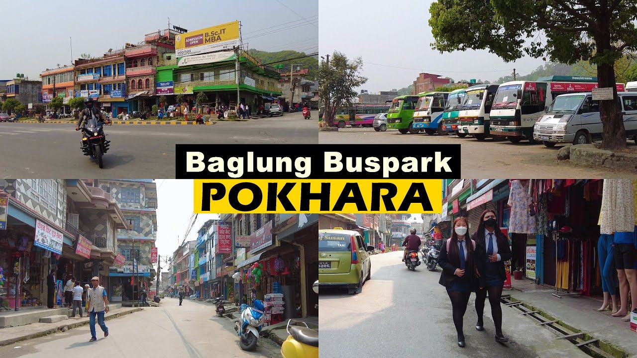 Baglung Buspark, POKHARA - Virtual Walking Tour 2022[4K🇳🇵]
