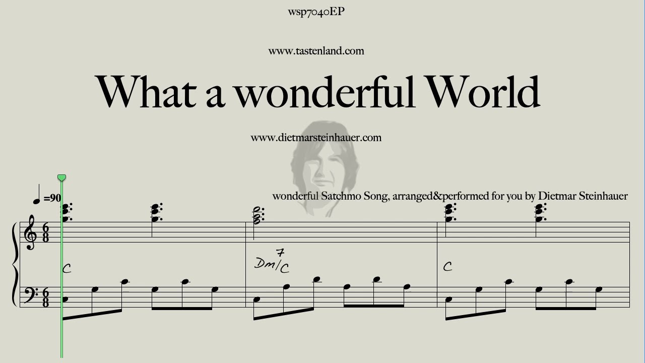 What a wonderful World  -  Easy Piano  -  Louis Armstrong