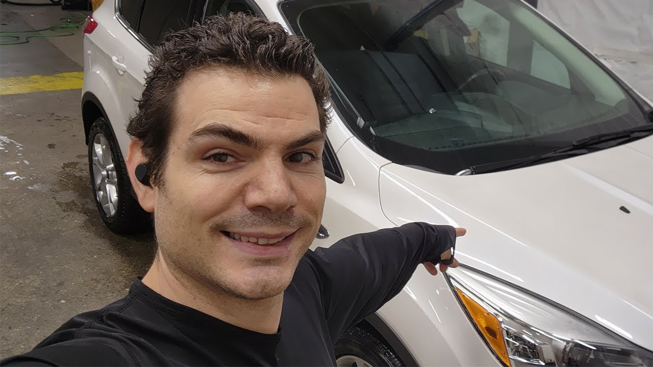 BMW Dealership detailer details dirty Ford Escape trade in