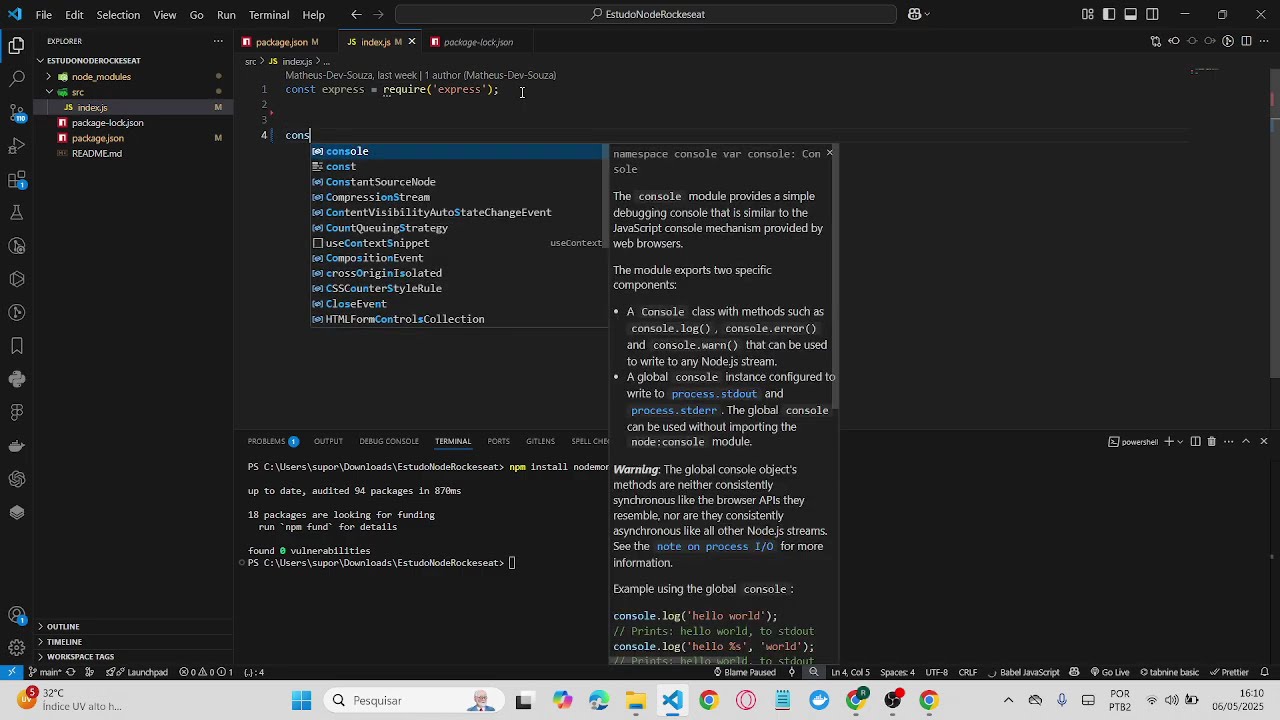 🚀 Aprenda como criar a estrutura inicial de um projeto Node.js do jeito certo!
