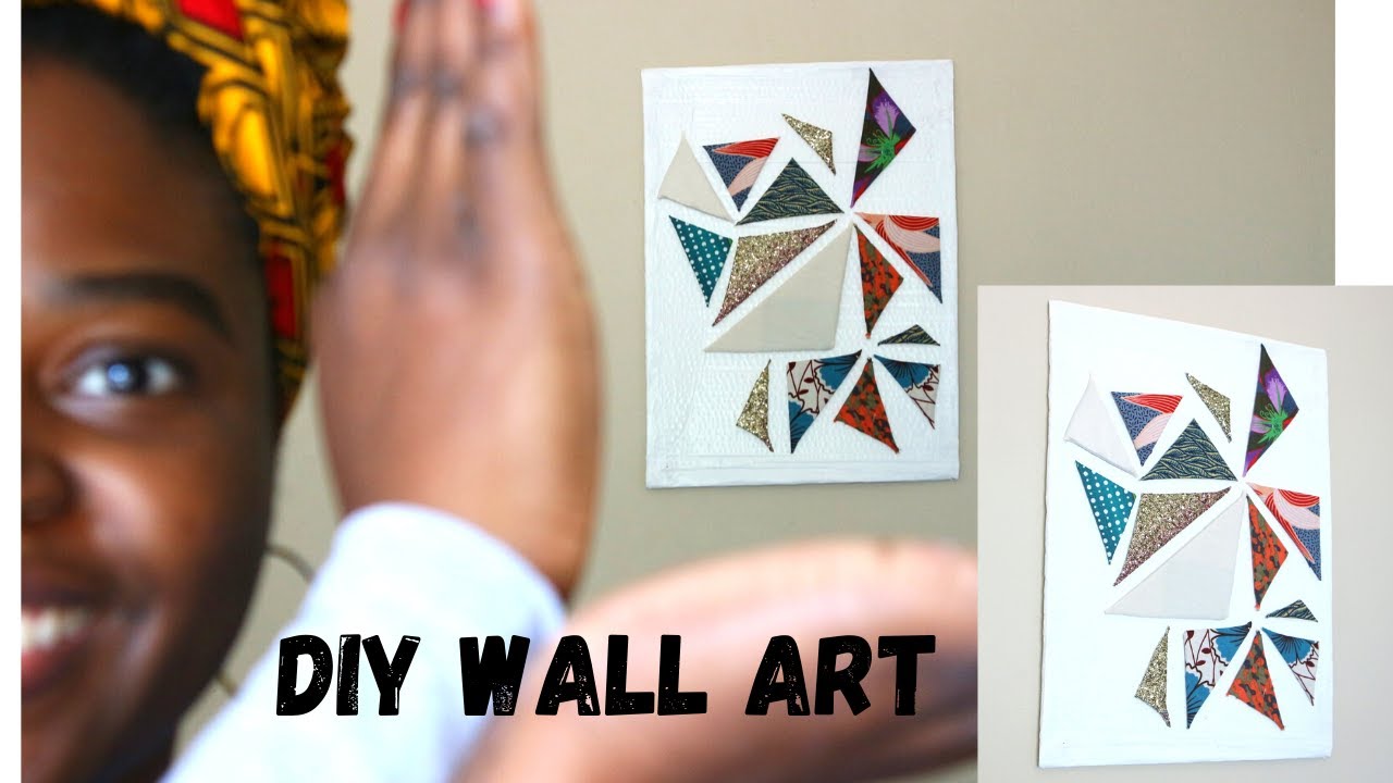DIY Wall Art With Cardboard and Scrap Fabric | CRAFT WITH ME