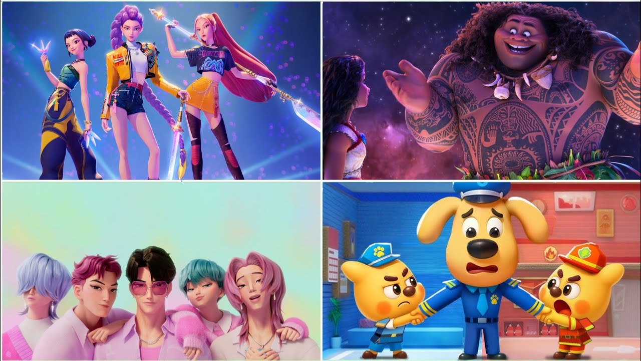 KPop Demon Hunters 🆚 Funny  Cartoon Sheriff Labrado 🆚 MOANA 2 Cffin Dance Song