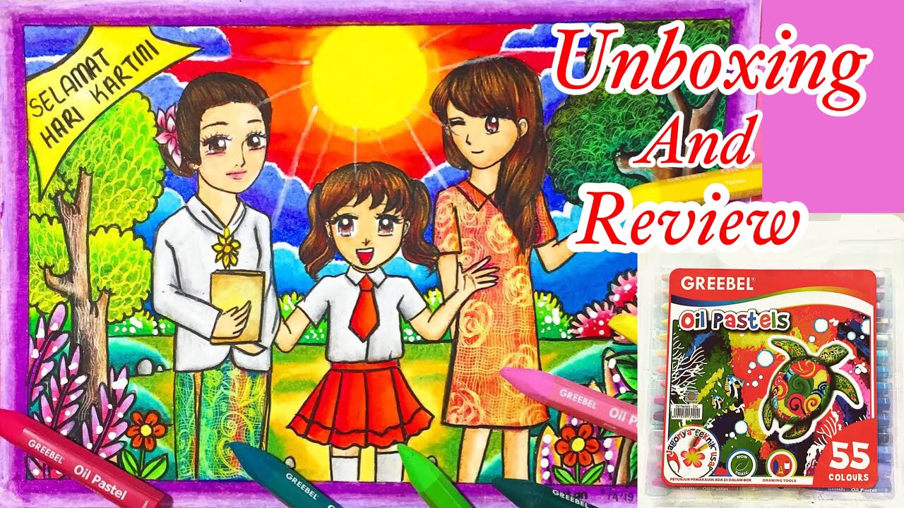 CARA GRADASI WARNA EP 118 ( TEMA GAMBAR KARTINI ,REVIEW DAN UNBOXING GREEBEL