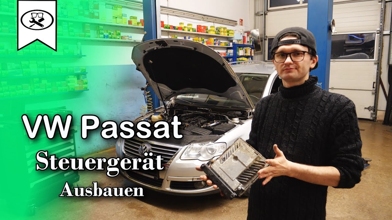 Снятие блока управления двигателем VW Passat 3C B6 | Снятие блока управления | VitjaWolf | Учебно...