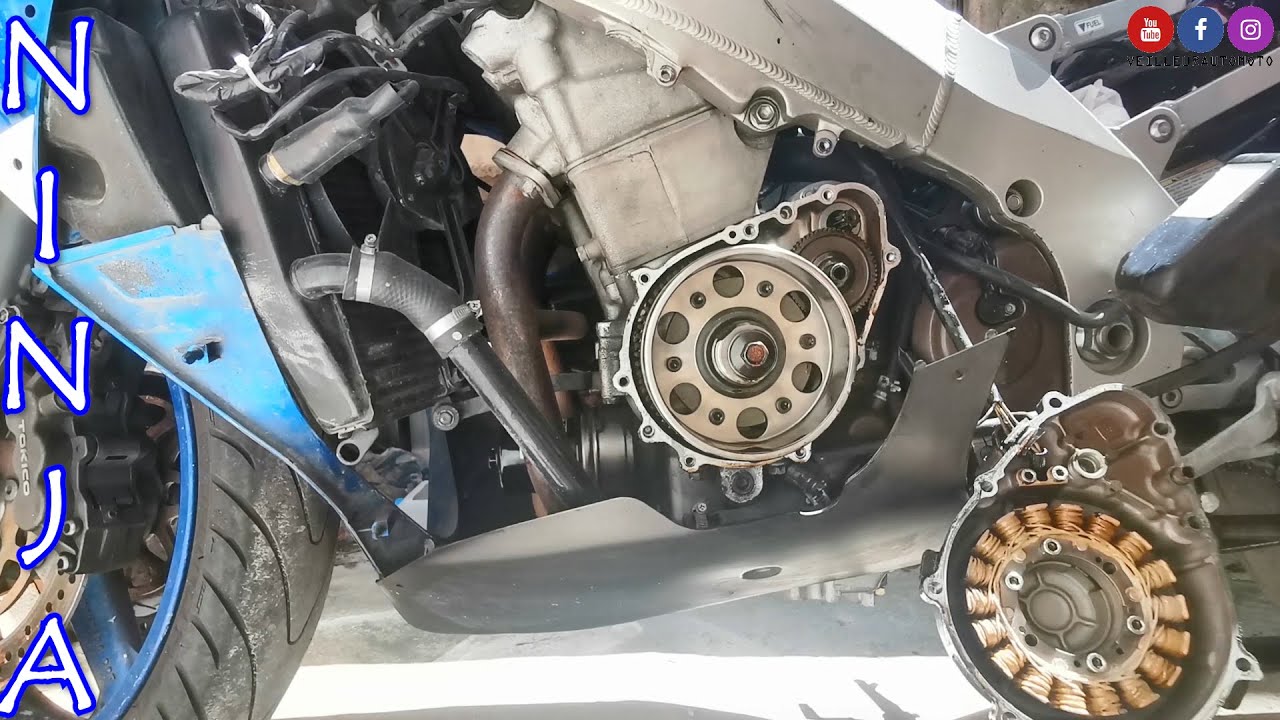 🏍️ Ninja en chantier 🔧 900cc #VAM #moto #kawasaki #ZX9R #NINJA