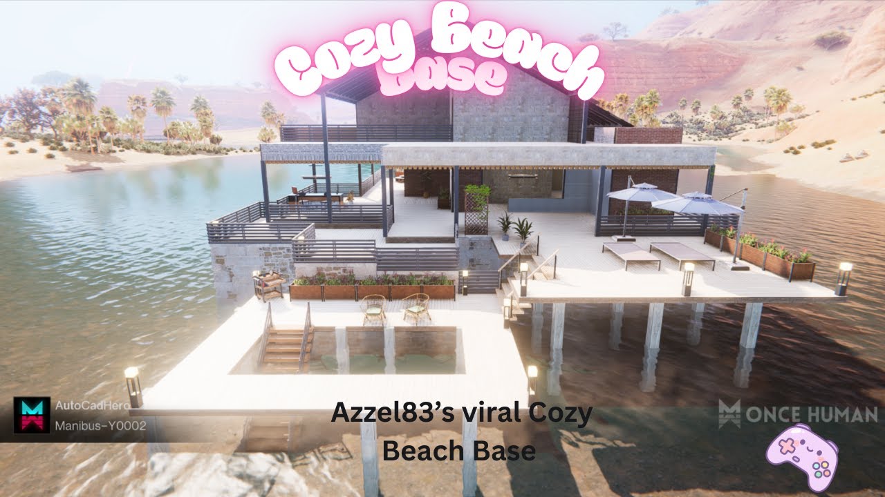 Can You Actually Build This? (Testing Azzel83 Cozy Beach Base) #oncehuman #oncehumanbuild