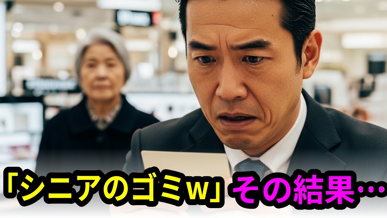 【スカッとする話】「シニアのゴミw」と嘲った百貨店マネージャー→翌日、資産1兆円超の財閥会長と判明し顔面蒼白【実話】