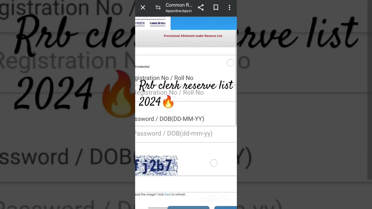 Rrb clerk reserve list 2024 #ibpsclerkpre #ibpsrrb #ibpspo #bankexam2024 #bank #licassistant #ibps