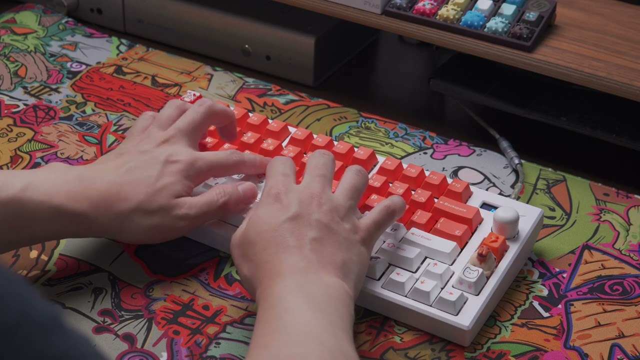 CannonKeys Sat75 X with lubed Durock Blush Switches Typing Sounds