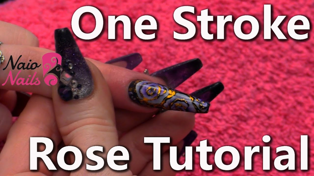 One Stroke Flower with Gold Transfer Foil Tutorial