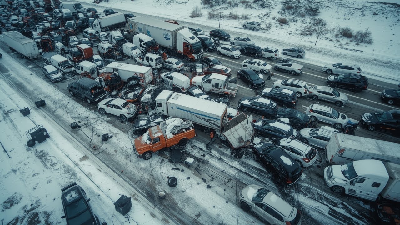 Minnesota in Chaos! Massive Blizzard Sparks 400 Car Crash in Michigan
