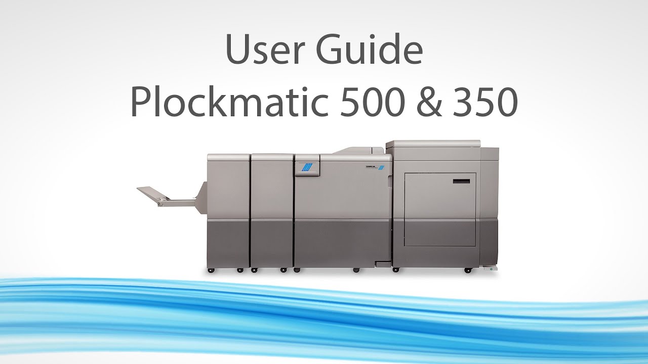 Plockmatic 500 / 350 User Guide