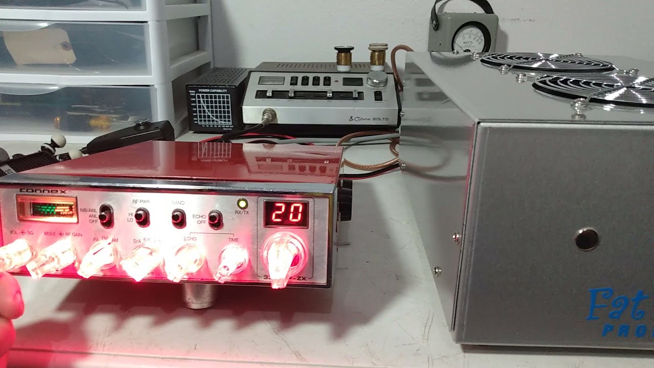 8 pill Fatboy 454, tested with a 50w peak/20w avg radio, 14.5 and 15v