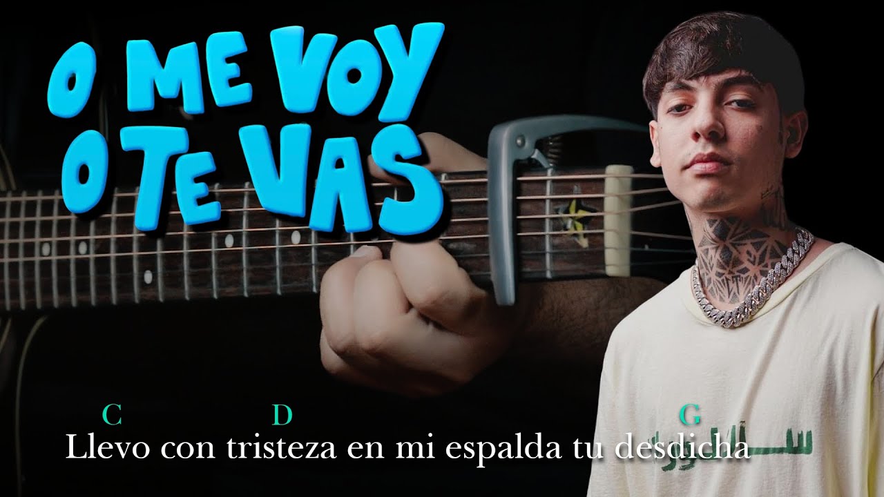 O Me Voy O Te Vas - Natanael Cano | Tutorial GUITARRA Acústica | Letra y Acordes | GuitarEP