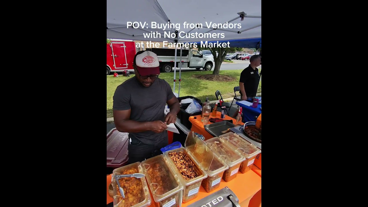 Buying from vendors with No customers at the farmers market #pov #localbusiness #farmersmarket