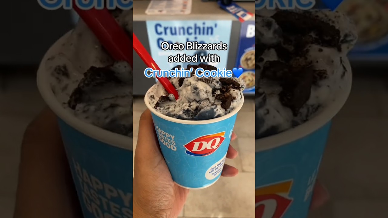 Cookie Crunch Blizzard With Oreo Mukbang #dairyqueen #dq #blizzard #oreo #mukbang #maniac