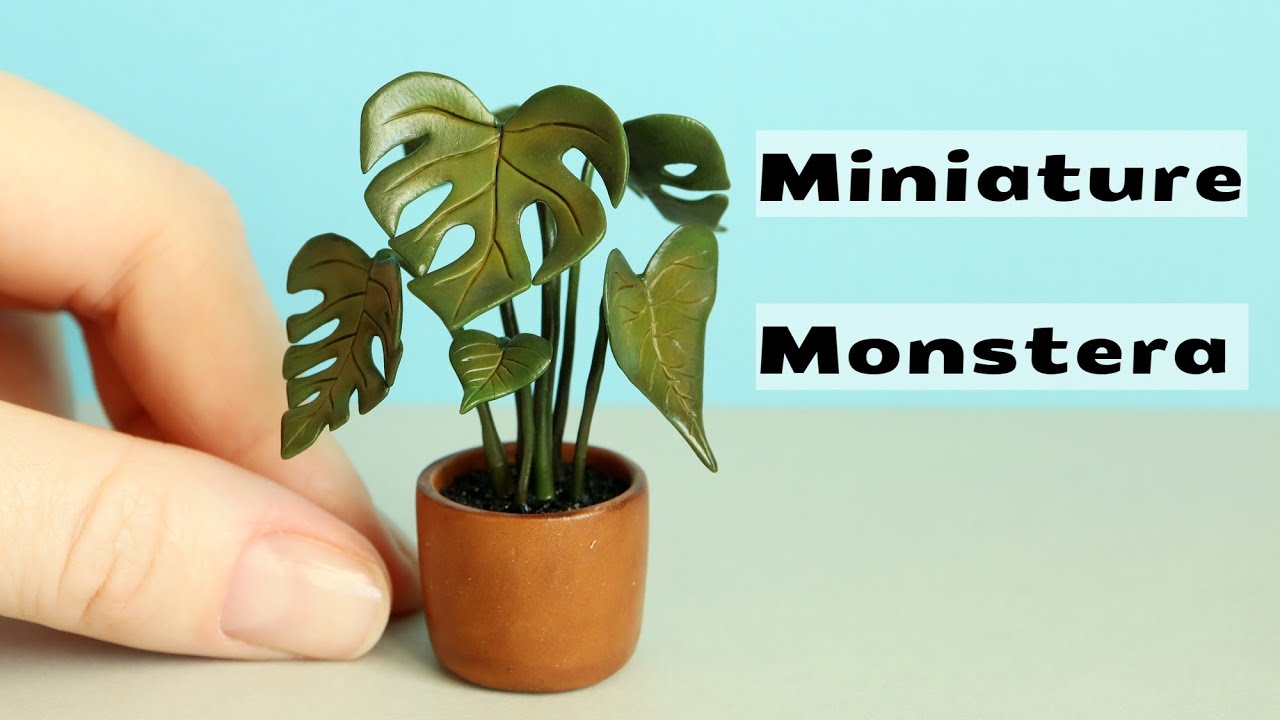 💚Monstera made of polymer clay.