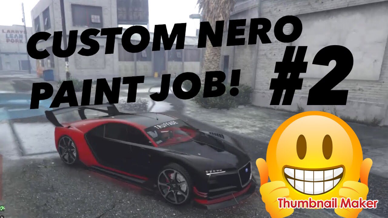 GTA 5 Custom Nero paint job! (Bugatti Chiron)
