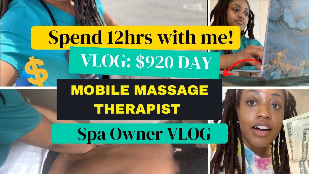 Mobile Massage Therapist Day in The Life - Spa Owner - Vlog - Post op recovery spa