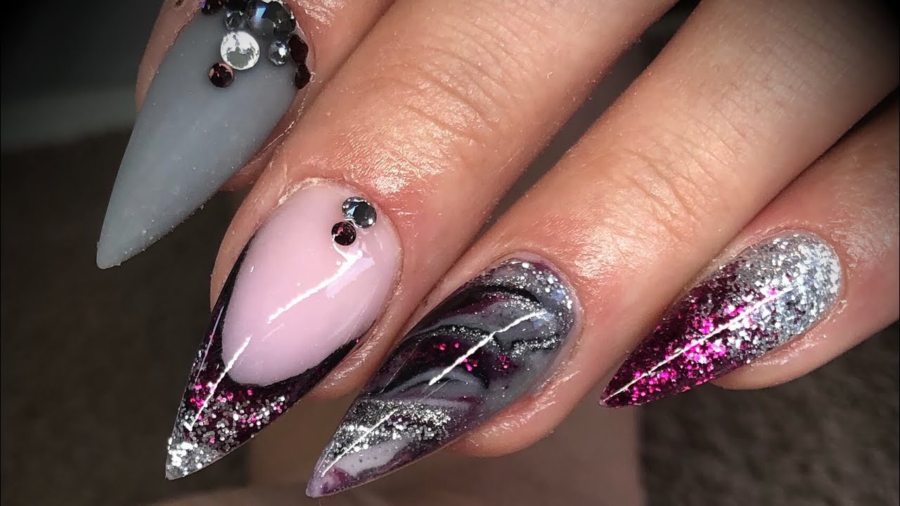 Acrylic nails - autumnal design set