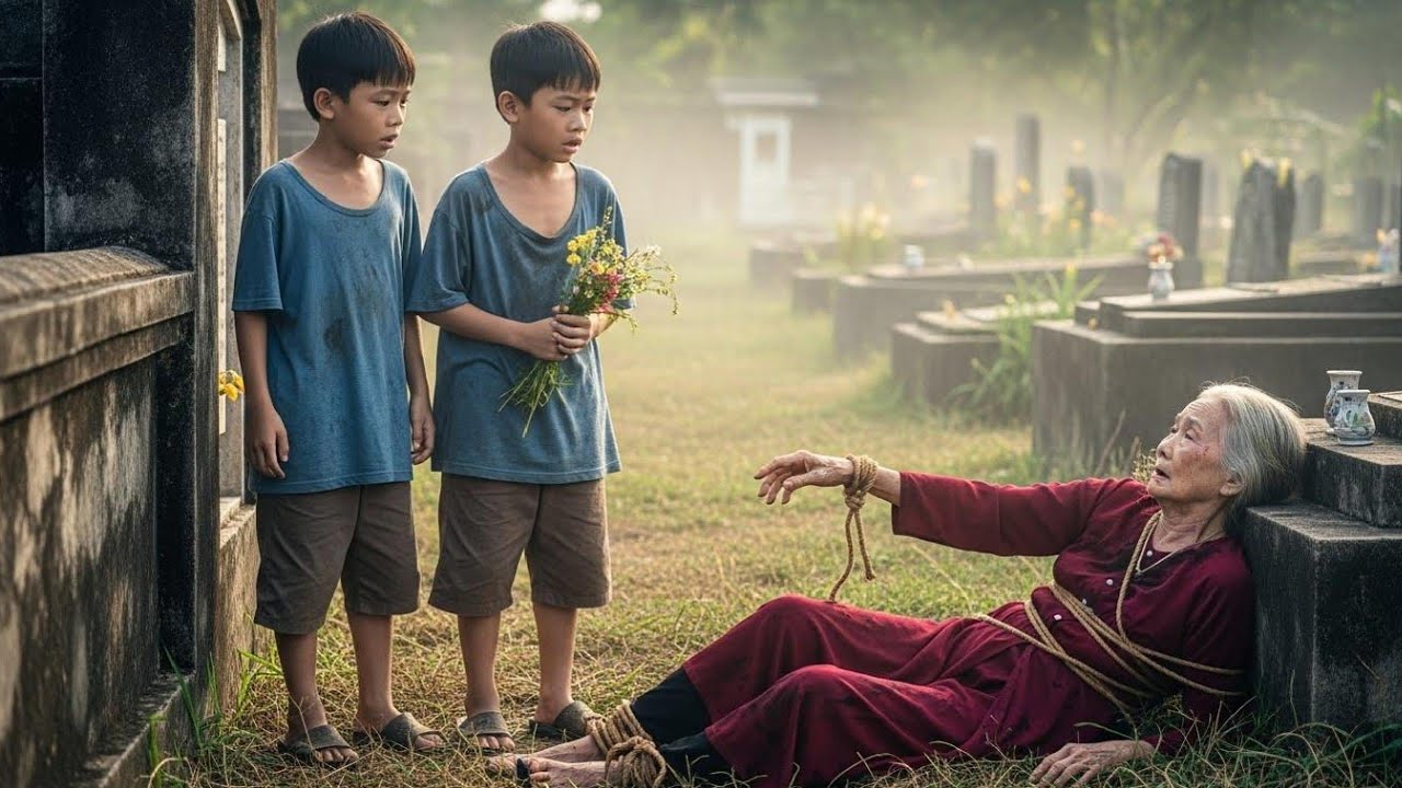 Bị  trói bỏ ở nghĩa trang, bà lão sống sót nhờ hai đứa trẻ và cái kết không ai ngờ.