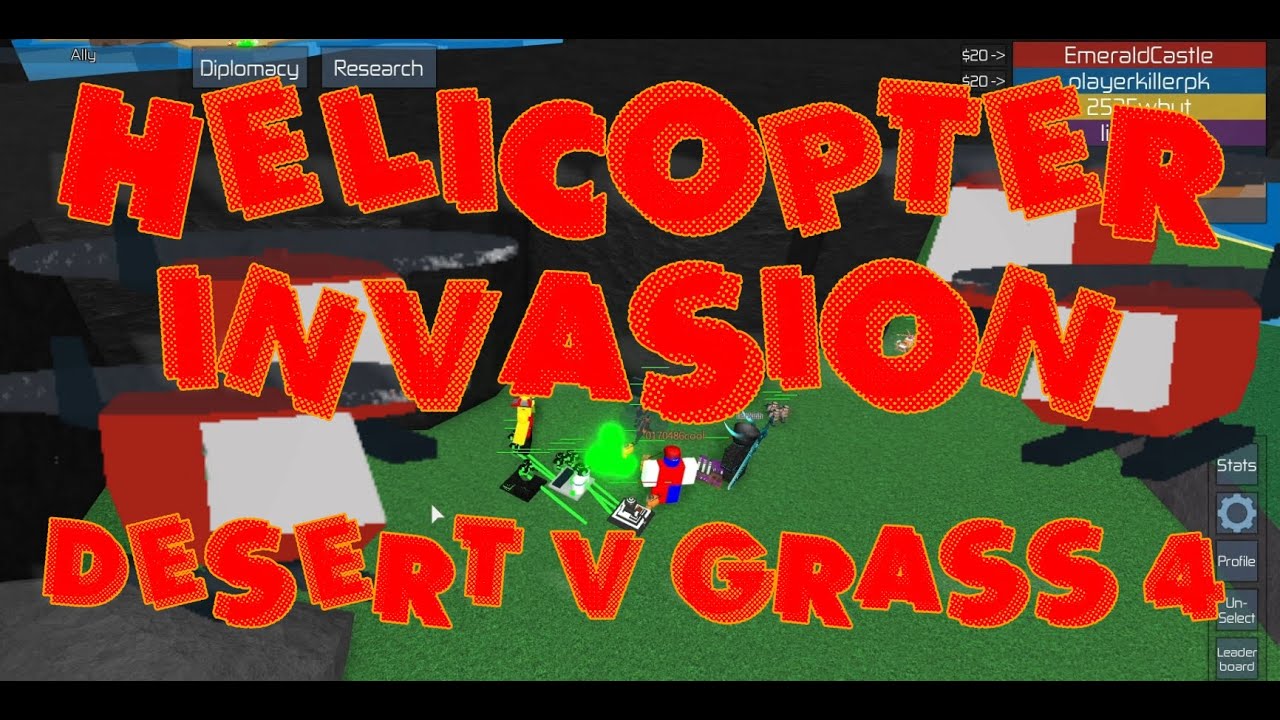 HELICOPTERS INVADE Desert V Grass 4 Map 4vs4 The Conquerors 3 Gameplay