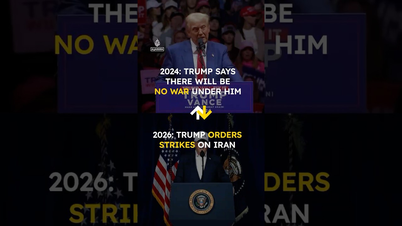 Trump&rsquo;s no-war promise vs Iran strikes | Compare and Contrast