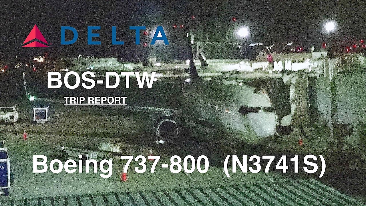 Delta Air Lines 737-800 Flight BOS-DTW