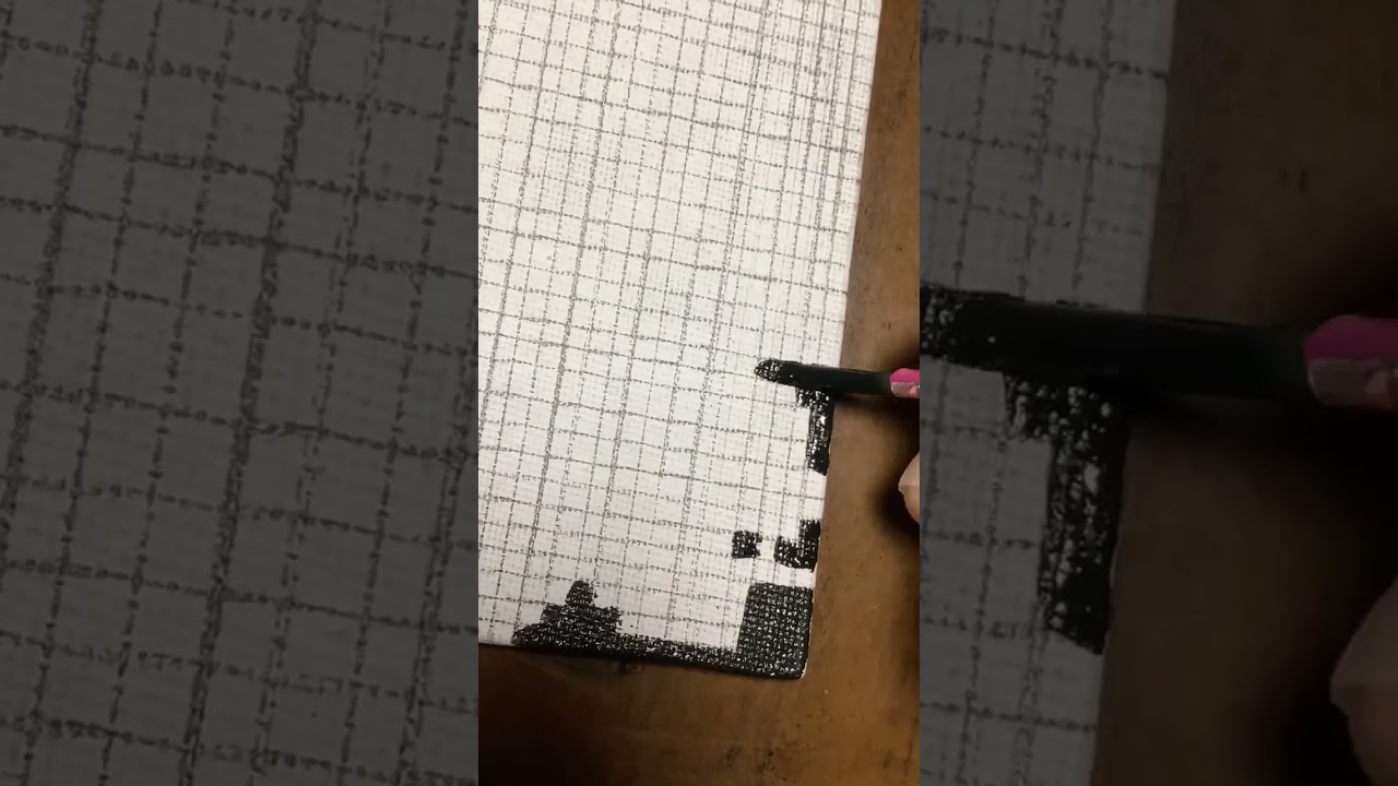 Pixel art on canvas 🙃 #pixelart #canvaspainting #fyp