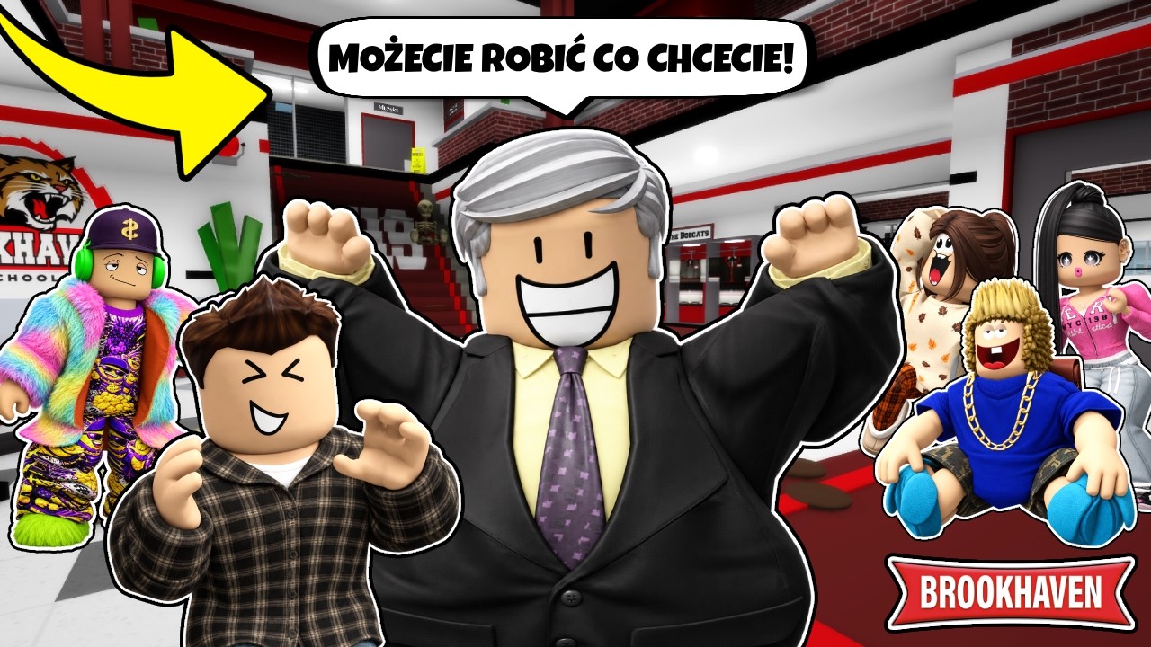 NOWY DYREKTOR POZWOLIŁ NAM ROBIĆ TO CO CHCEMY W SZKOLE NA BROOKHAVEN!🏫😱👨🏻&zwj;🏫