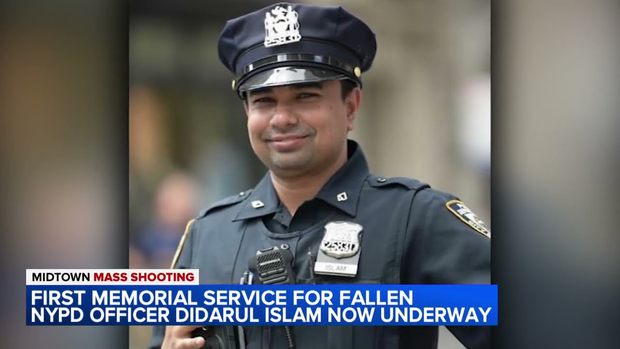 Community gathers to remember fallen NYPD officer Didarul Islam, killed in Midtown shooting