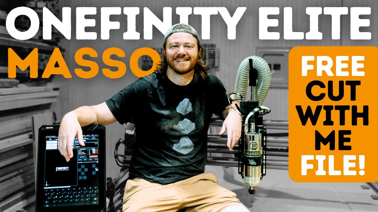 Onefinity CNC Elite Masso Beginner First Cut Tutorial (Free File)