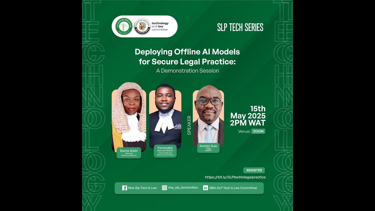 SLP Tech Series - Deploying Offline AI Models for Secure Legal Practice