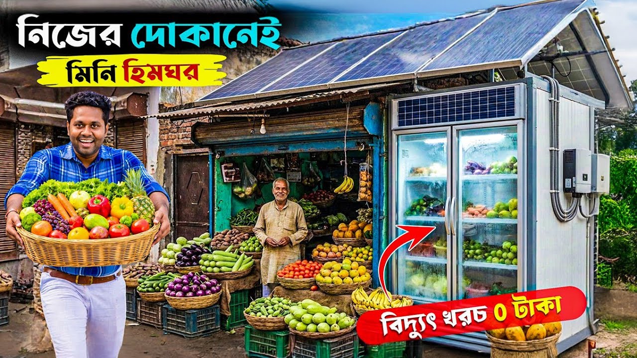 নিজের দোকানেই মিনি হিমঘর! ⚡ বিদ্যুৎ বিল ০ টাকা | Solar Mini Cold Storage | Eco Frost | সোলার হিমঘর