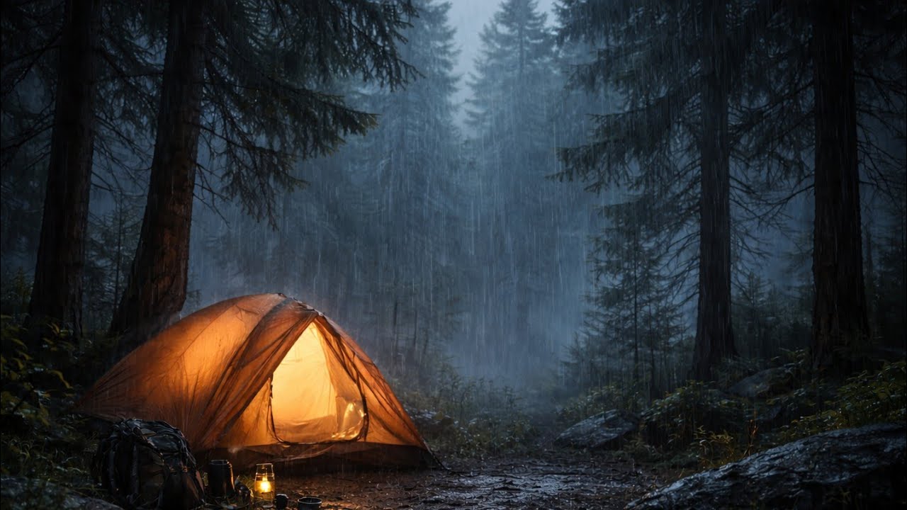 Rain Sound for Sleep Black Screen | NO ADS