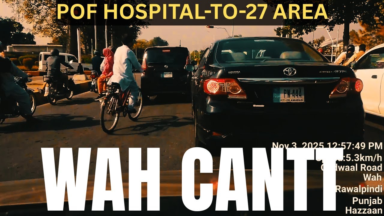 POF Hospital to 27 Area Wah Cantt | Relaxing Autumn Drive POV 🚗
