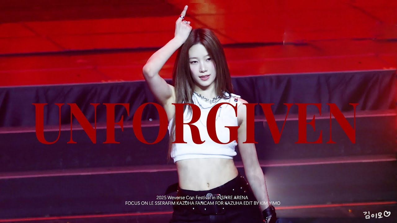 250601 르세라핌(LE SSERAFIM) 2025 Weverse Con Festival 카즈하(KAZUHA) UNFORGIVEN 직캠 by 김이모 - 4K