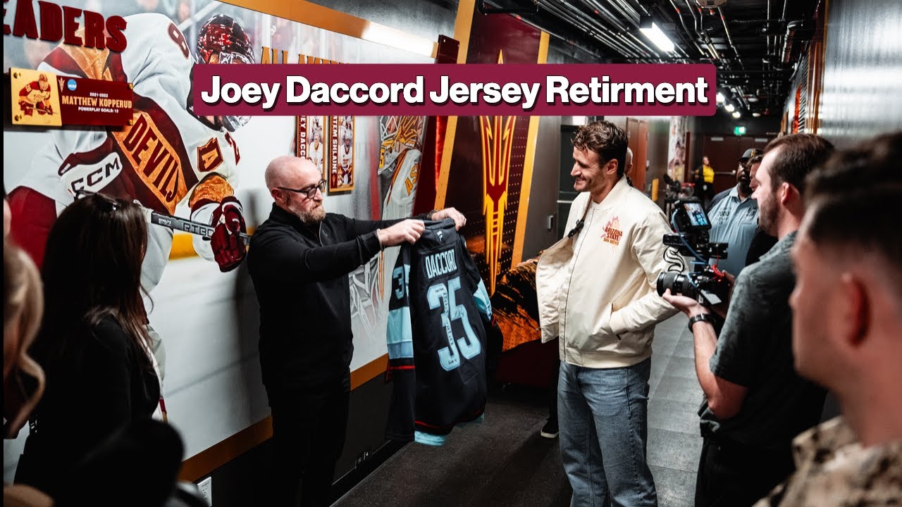 Sun Devil Hockey Retires Joey Daccord's Number