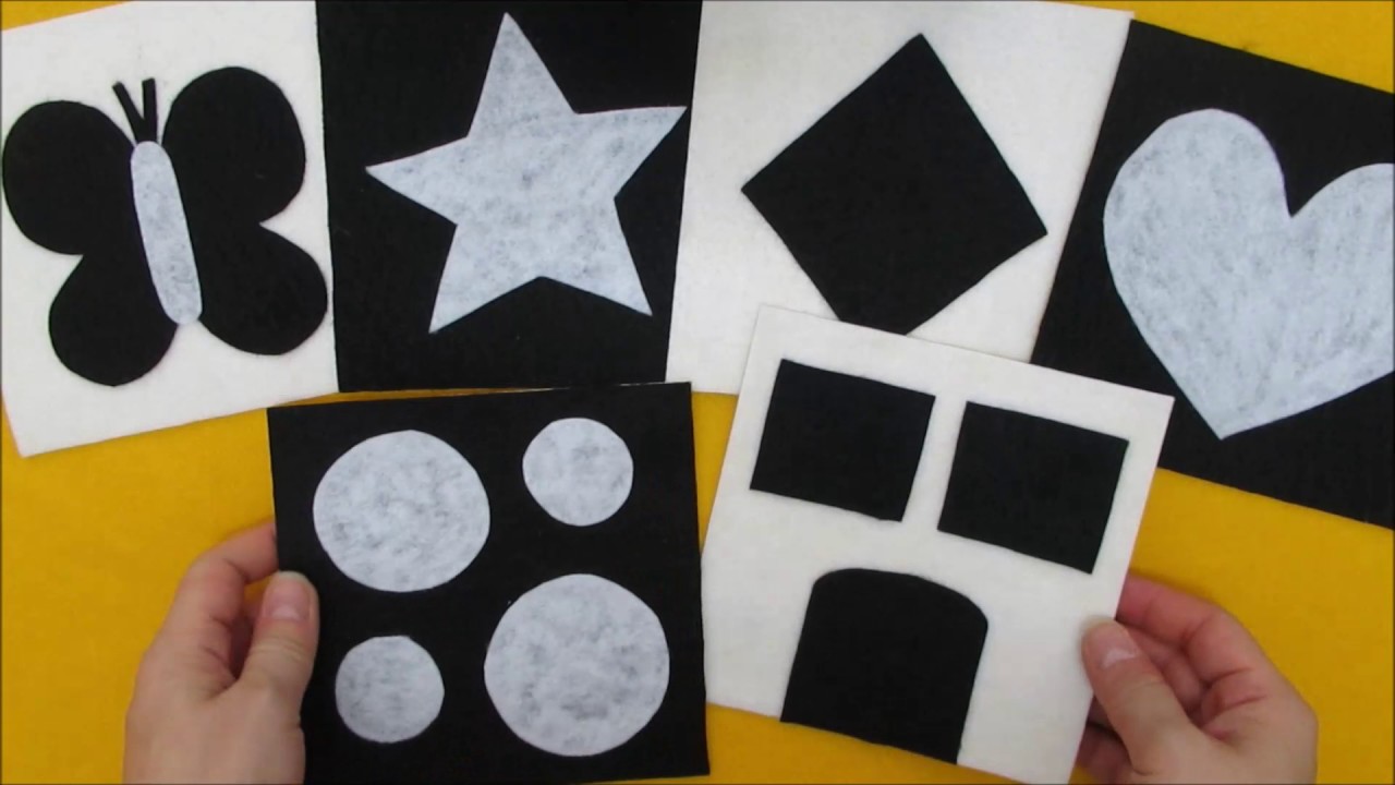 DIY Black and white cards for infants - Ασπρόμαυρες κάρτες παρατήρησης για βρέφη