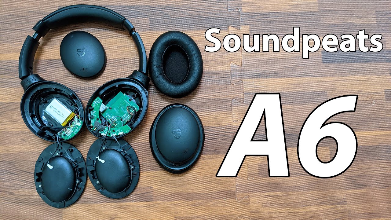 Bung nội thất SOUNDPEATS A6 - Trong Headphone chống ồn chủ động có gì ? SOUNDPEATS A6 disassembly
