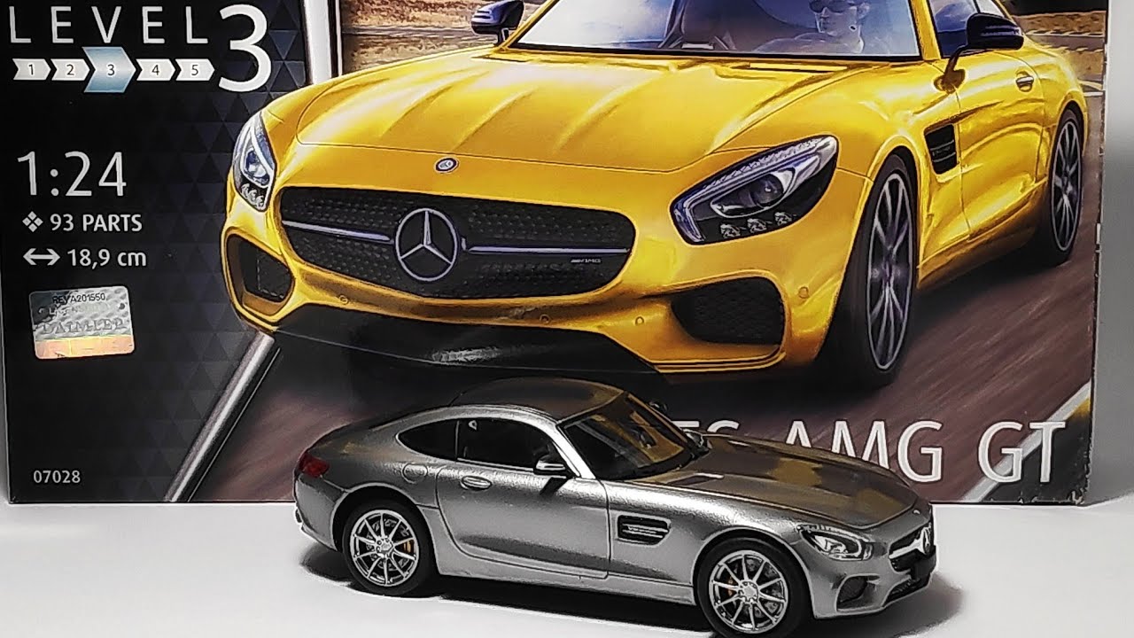 ВИДЕО ПОЛНОЙ СБОРКИ 1/24 REVELL MERCEDES AMG GT #carmodeling #mercedesbenz